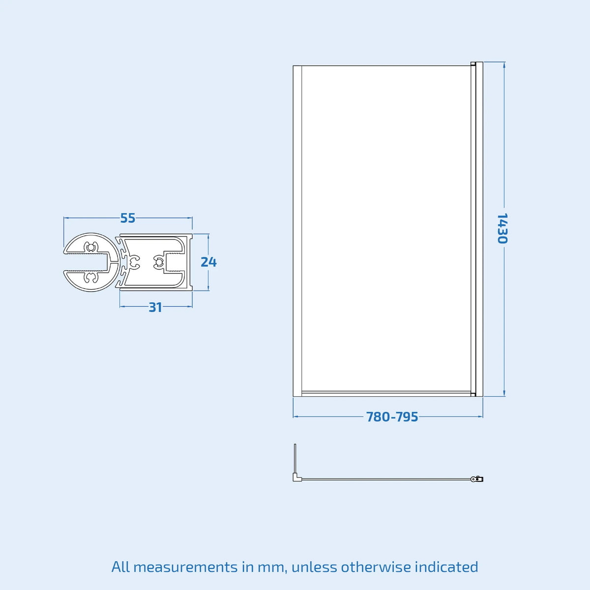 1700mm L Shaped RH Bath With Screen & Panels, Full Pedestal Basin With Toilet