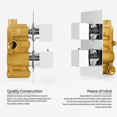 Lotus Bathroom Concealed Thermostatic Shower Mixer Abs Square Head