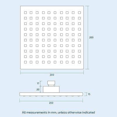 Olive 3 Way Square Concealed Thermostatic Shower Mixer Valve Handset Body Jet