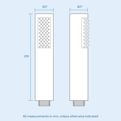 2 DIAL 2 WAY ROUND CONCEALED THERMOSTATIC MIXER VALVE ABS SHOWER HAND HELD KIT