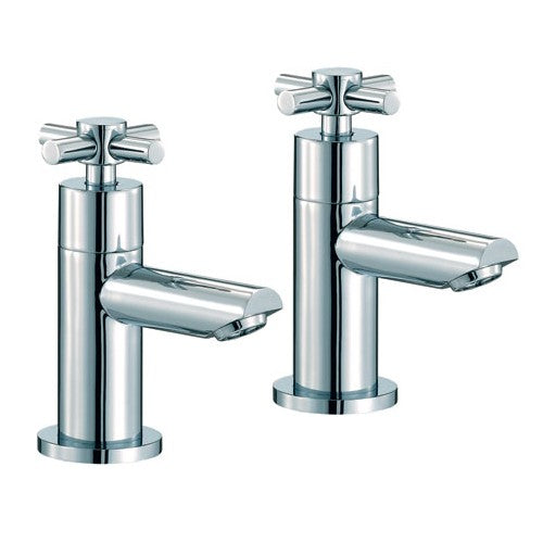 Indigo Twin Hot and Cold Twin Bath Taps Chrome