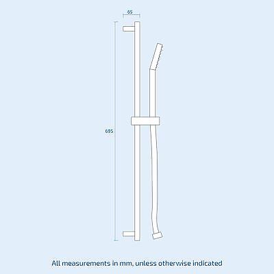 Temel Square Concealed 2 Outlet Thermostatic Mixer Shower Tap