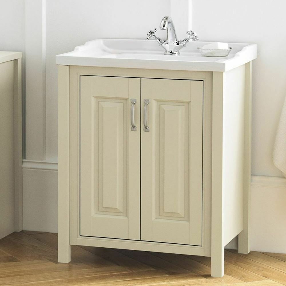 Chiltern 600mm Traditional Ivory Freestanding Vanity Basin Cabinet