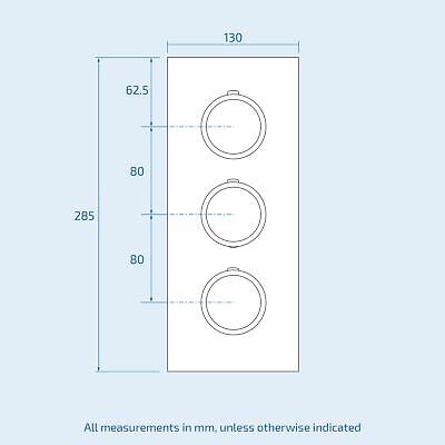 Calla Round Chrome Modern Concealed Thermostatic Mixer Valve Shower Head Set