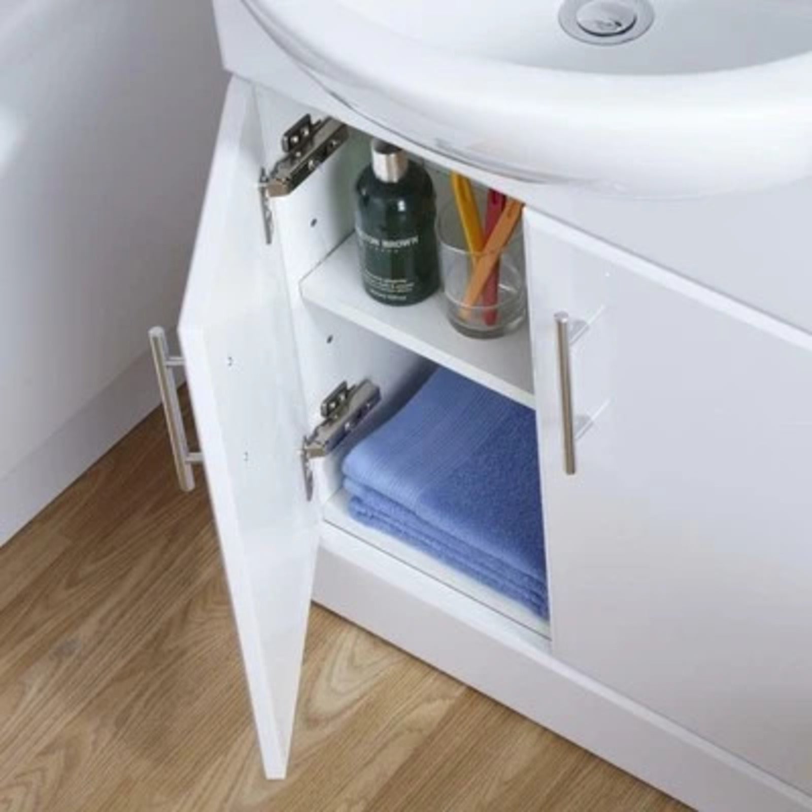 Ellen 650mm Cloakroom Basin Vanity Sink Unit & Back To Wall Toilet Suite