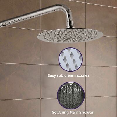 Niki Slim Round Thermostatic Dual Control Twin Head Shower Mixer Thermostatic