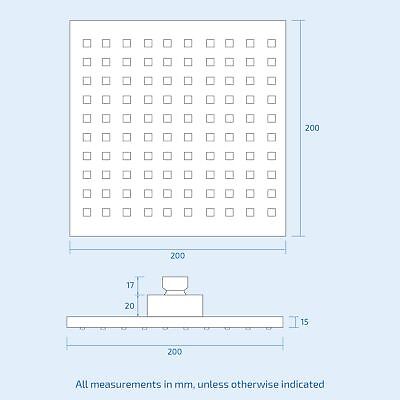 Temel Bathroom 1-Way Concealed Thermostatic Shower Valve Mixer and Shower Head