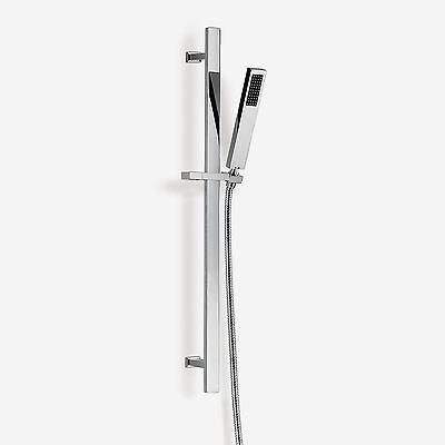 Rose Concealed 2 Way Thermostatic Shower Mixer Handset Slider Rail & Bath Filler with Sprung Waste & Overflow