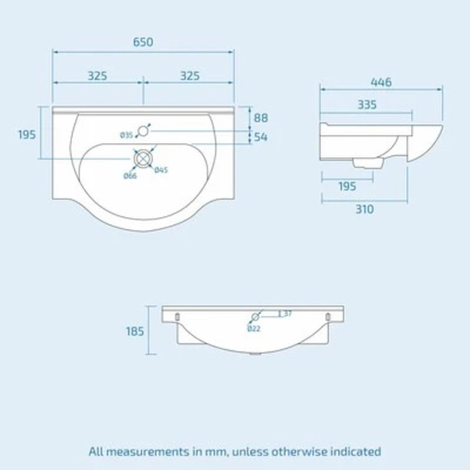 Ellen 650mm Cloakroom Basin Vanity Sink Unit & Back To Wall Toilet Suite