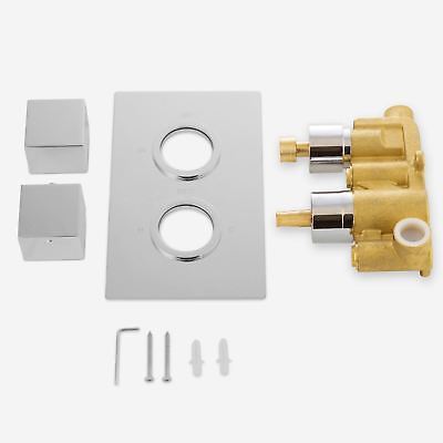 Temel Bathroom 1-Way Concealed Thermostatic Shower Valve Mixer and Shower Head