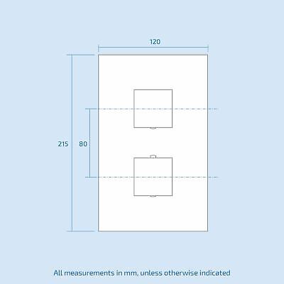 Temel Bathroom 1-Way Concealed Thermostatic Shower Valve Mixer and Shower Head