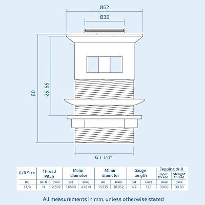 Universal Bathroom Basin Sink Bottle Trap Waste With Free Basin Waste