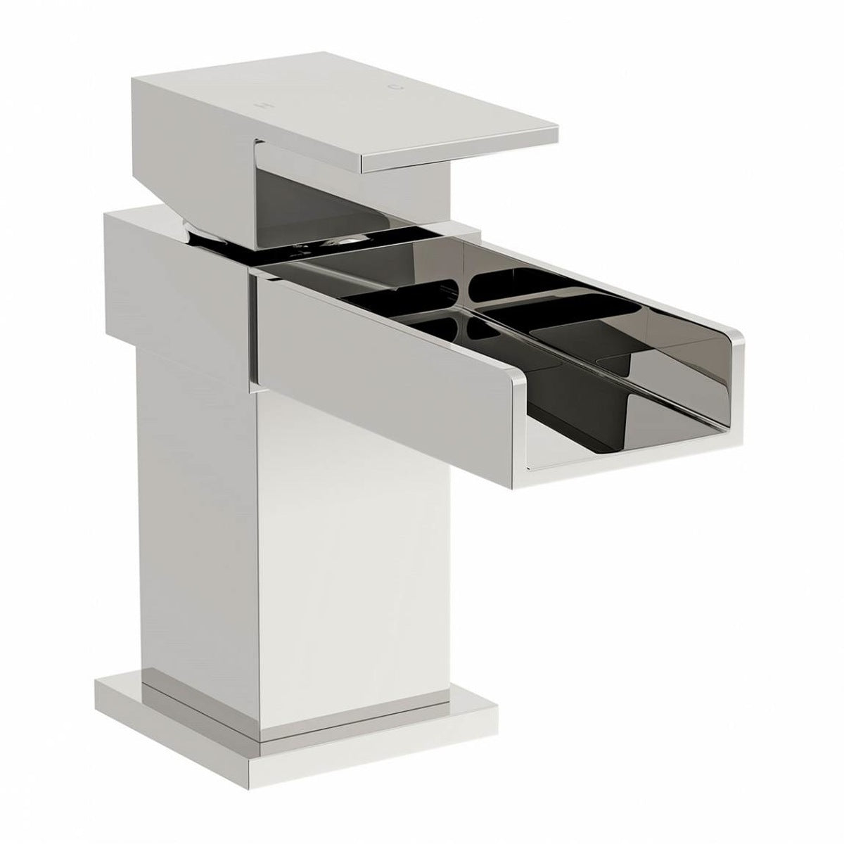 Saturn Contemporary Waterfall Single Ozone Modern Design Waterfall Wall Mounted Concealed Basin Lever Mixer TapBasin Sink Single Lever Mono Mixer Tap