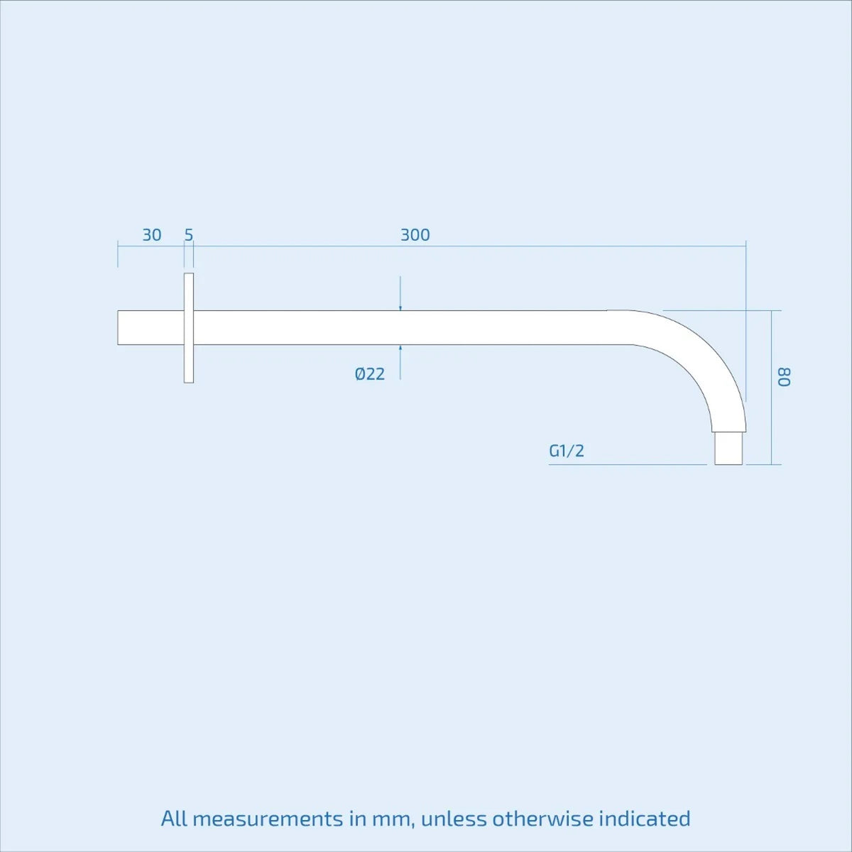 2 Dial 1 Way Round Concealed Thermostatic Shower Valve & Head