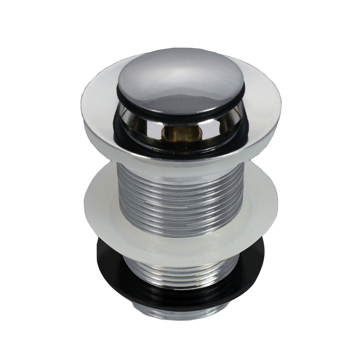 Push Button Unslotted Basin Waste Chrome