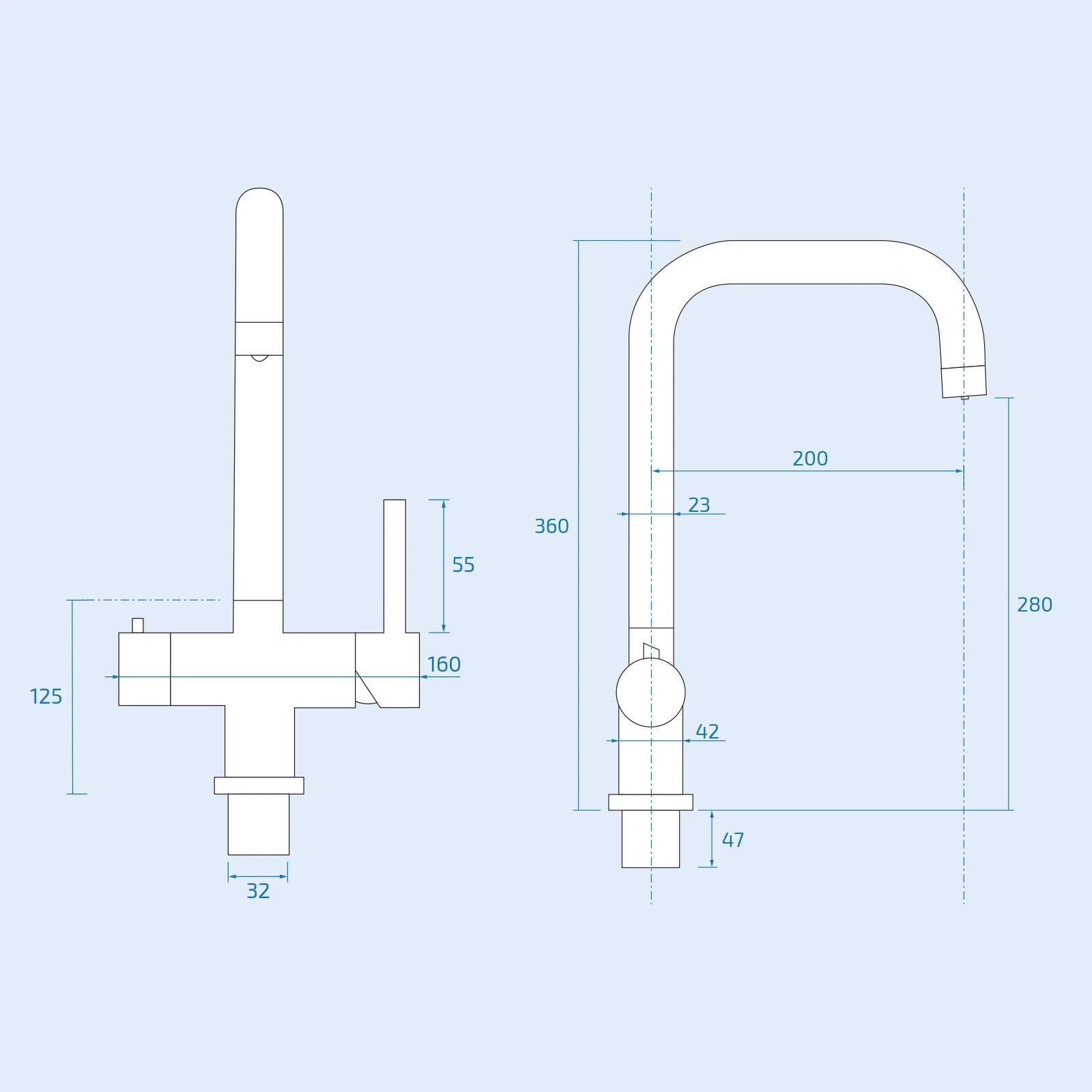 3 in 1 Single Lever Chrome Boiler Kitchen Mixer Complete Tap Set