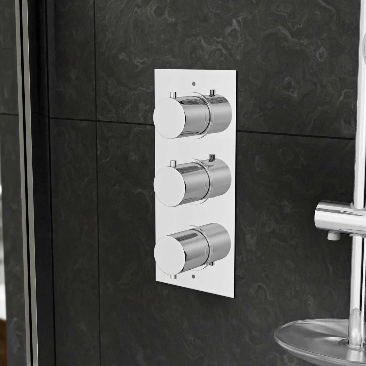 3 Dial 3 Outlet Concealed Thermostatic Shower Kit With Handheld & Bath Filler