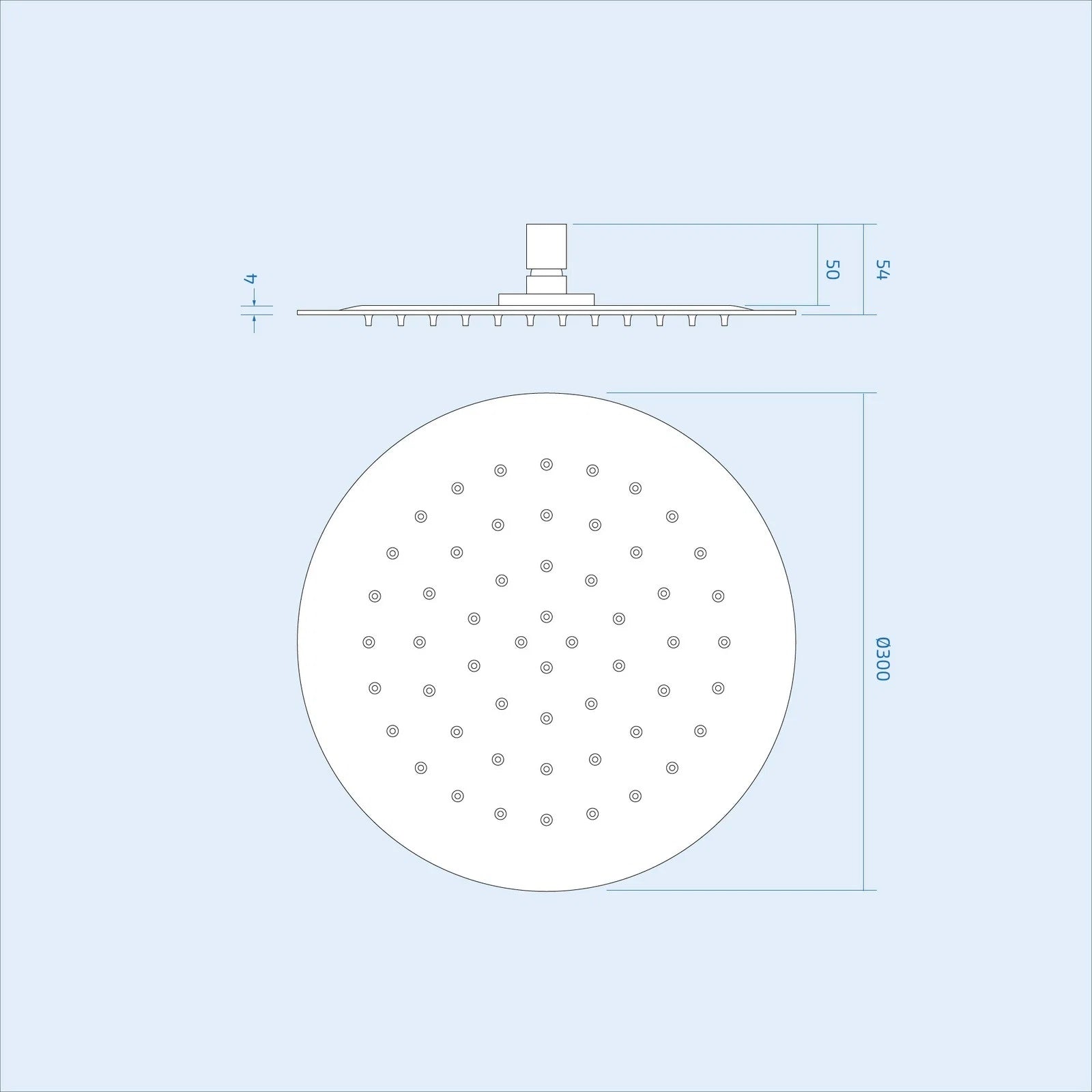 3 Dial 3 Outlet Concealed Thermostatic Shower - Round shower set