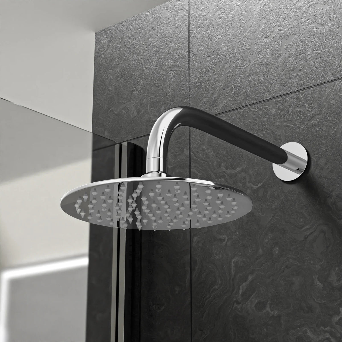 3 Dial 3 Outlet Concealed Thermostatic Shower With Thin Head, Bath Filler & Sprung Waste