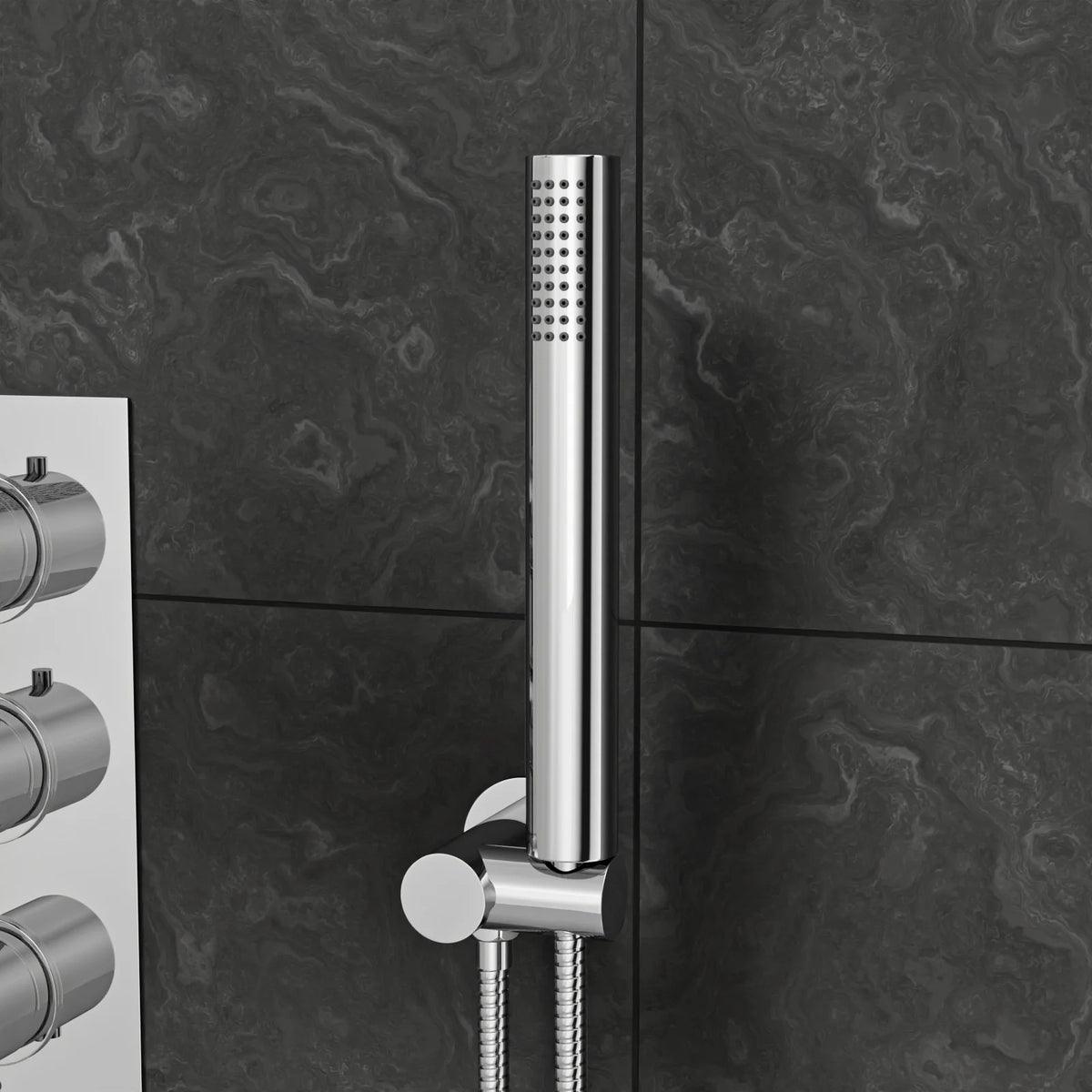 3 Way Slim Head Concealed Thermostatic Shower With Bath Filler & Waste