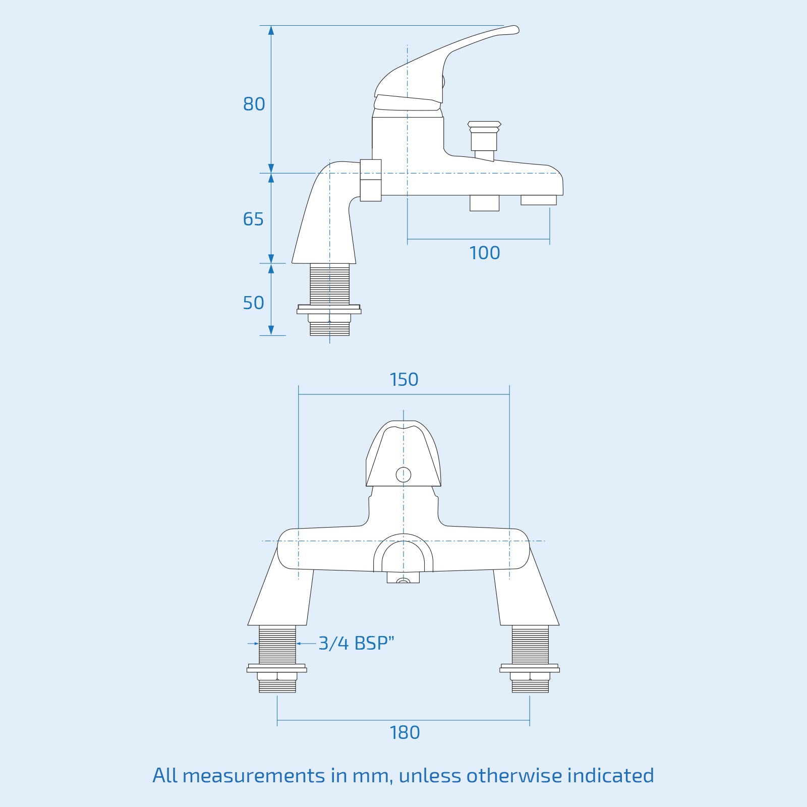Brass Chrome Deck Mounted Bath Shower Mixer Tap Lever Handle Modern