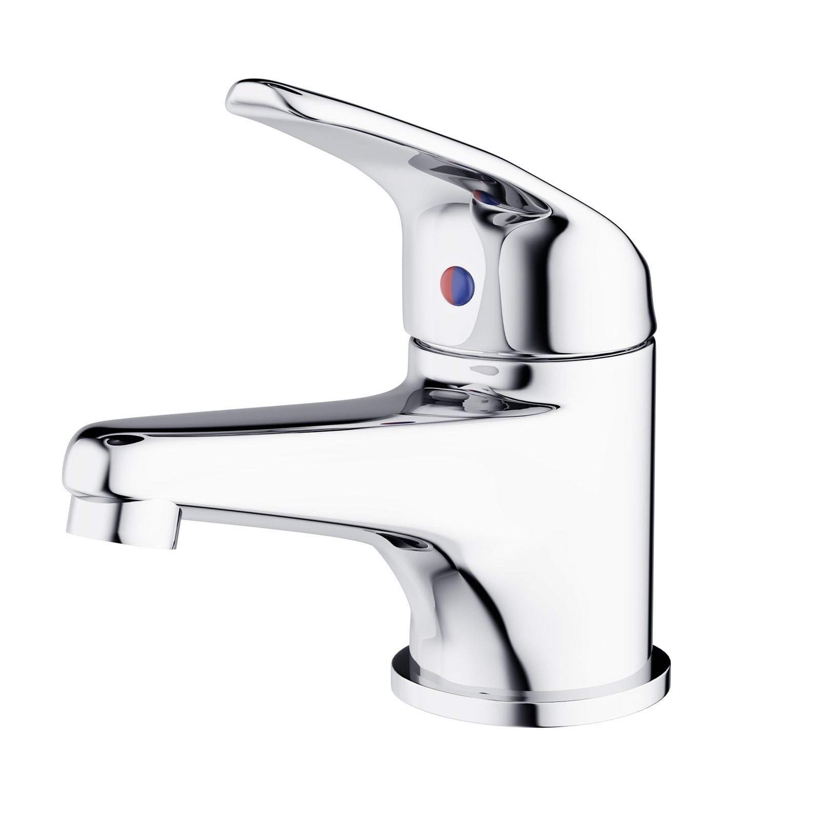 Dame Bathroom Basin Mono Mixer Tap, Bath Shower Mixer Tap & Waste Chrome