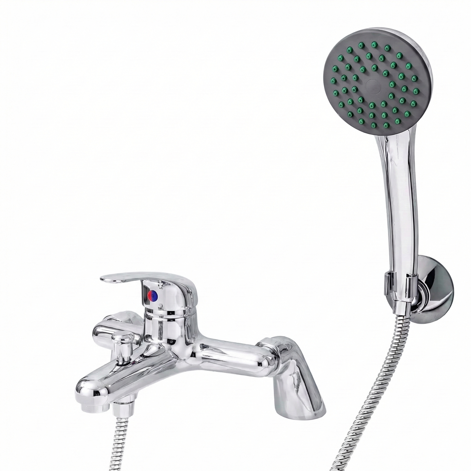 Dame Bathroom Basin Mono Mixer Tap, Bath Shower Mixer Tap & Waste Chrome