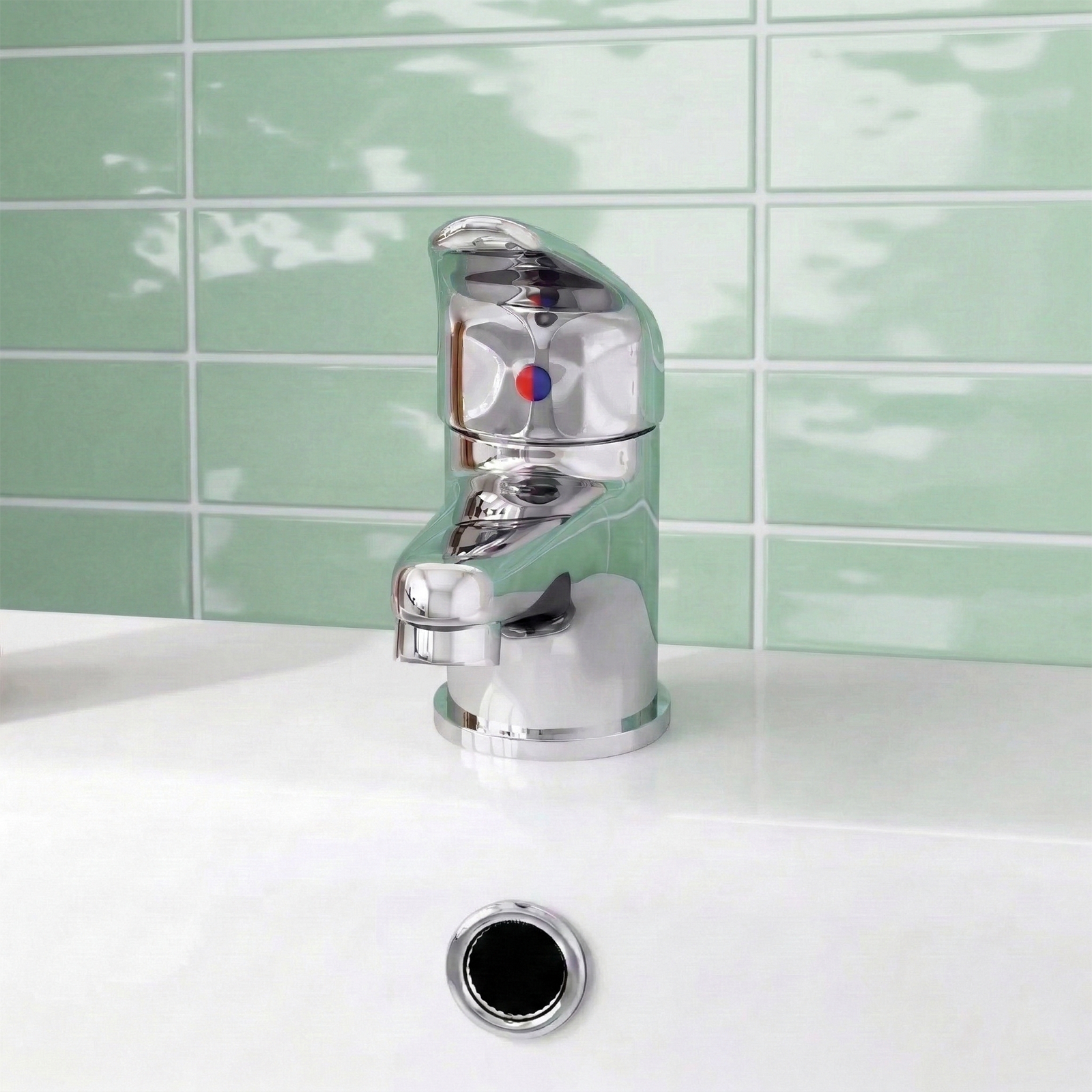 Dame Bathroom Basin Mono Mixer Tap, Bath Shower Mixer Tap & Waste Chrome