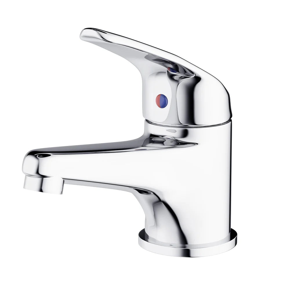 Studio Modern Chrome Basin Sink Mono Mixer Tap & Bath Shower Mixer Tap Set