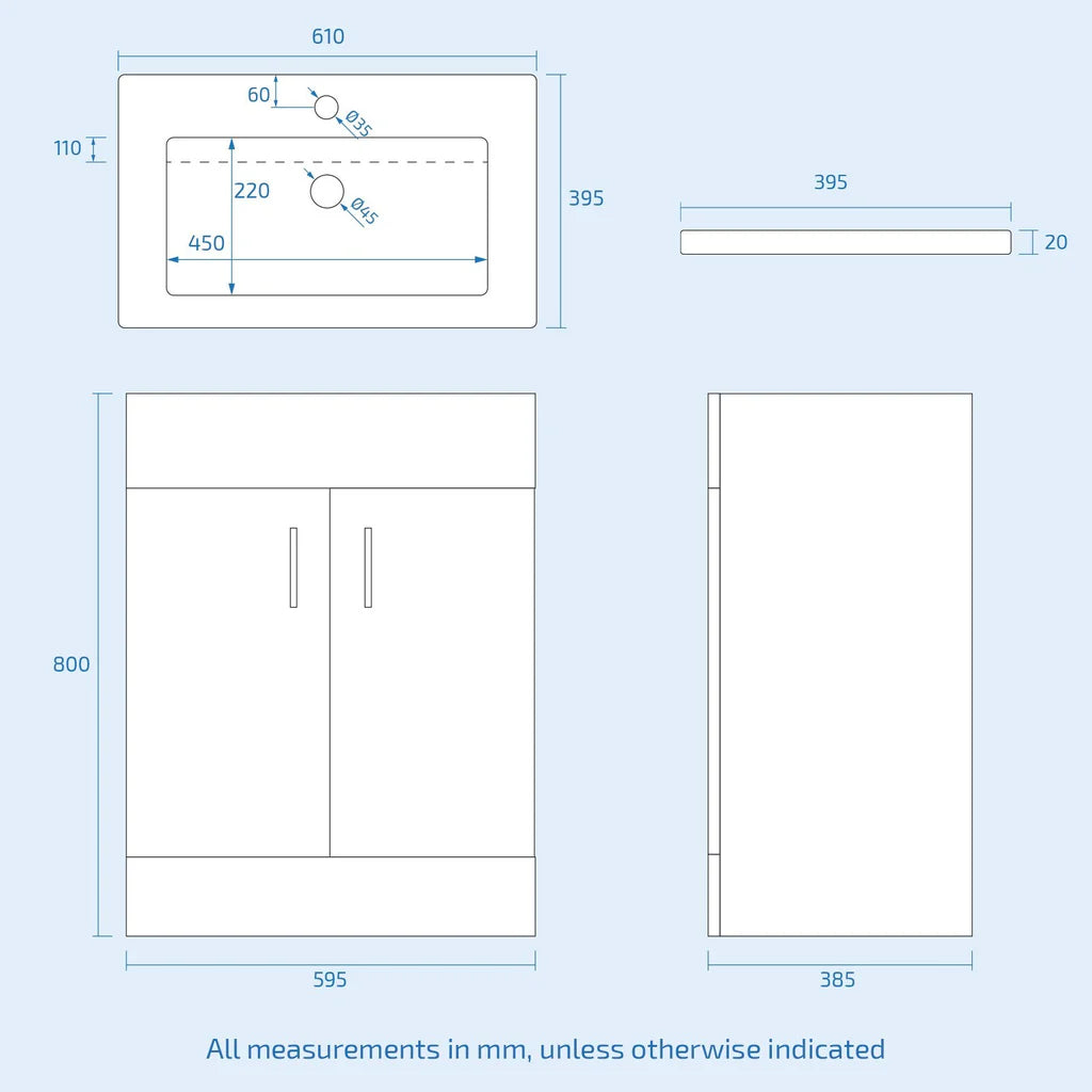 P-Shaped Left Hand Bath with Panel & Screen, 600mm Floor Standing Vanity with Toilet