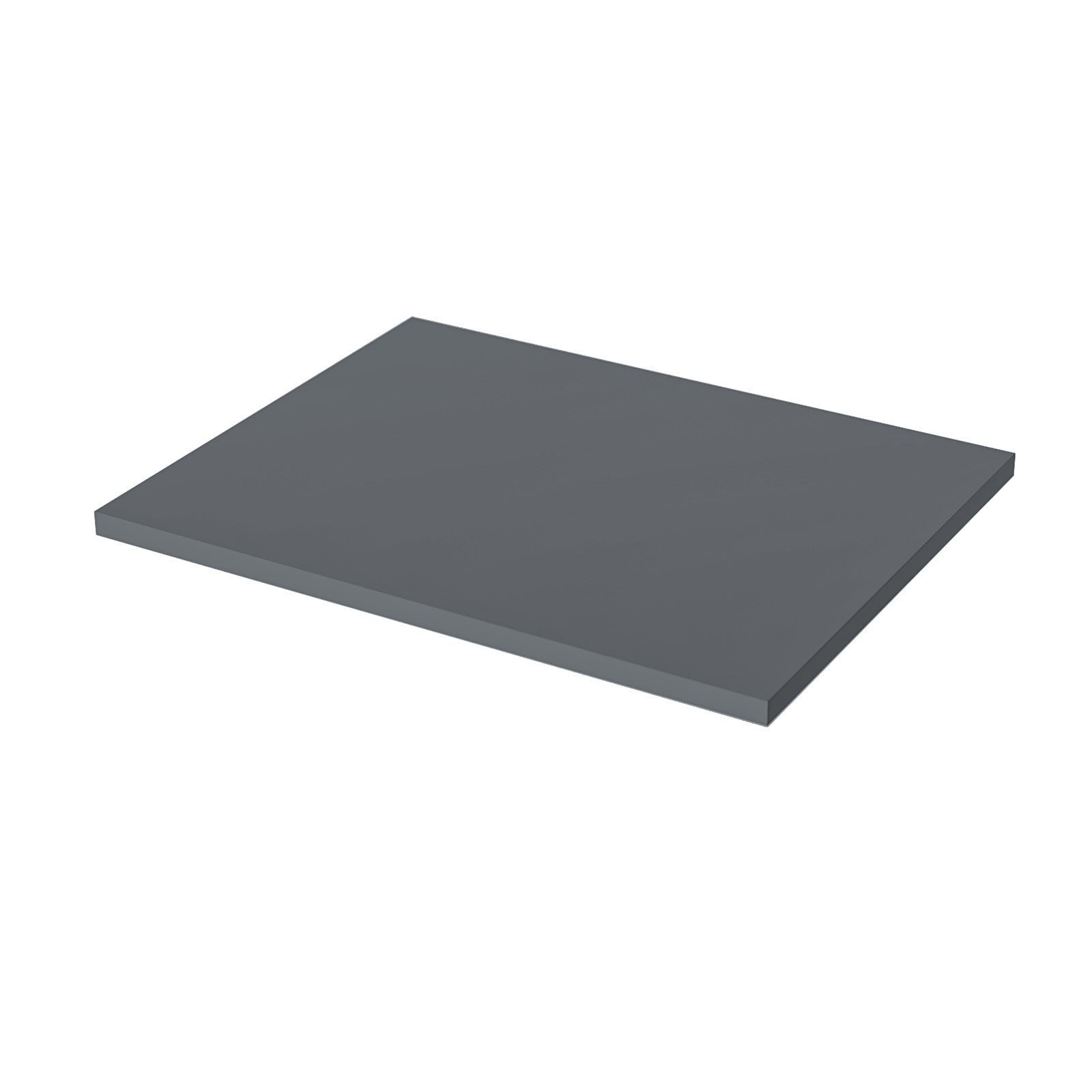600mm Gloss Grey MDF Bathroom Worktop For Vanity Cabinet