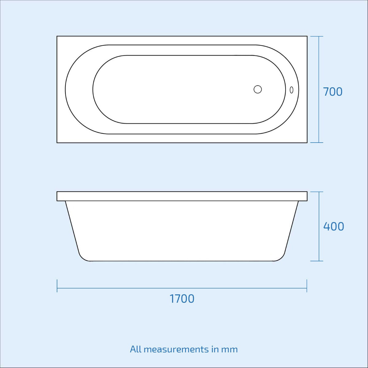 Modern White 3 Piece Bathroom Suite | 1700mm Bath + 800mm Vanity Basin & Close Coupled Toilet | Bathroom Republic