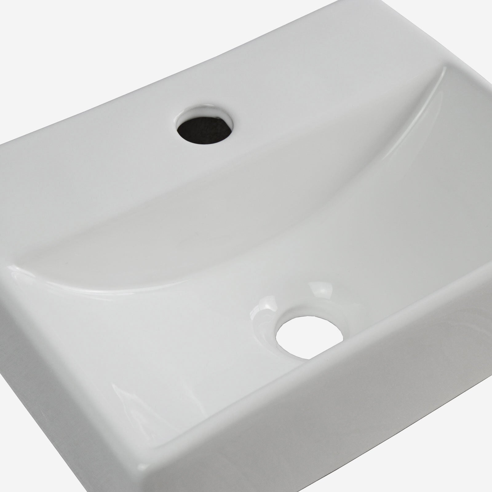 363mm x 270mm Bathroom Peregrine Cloakroom Counter Top or Wall Hung Ceramic Basin Sink and Fittings