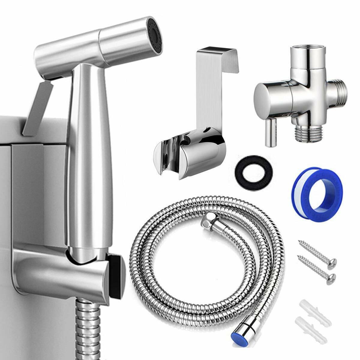 Chrome Toilet Handheld Bidet Sprayer Jet Kit - High Grade Stainless Steel
