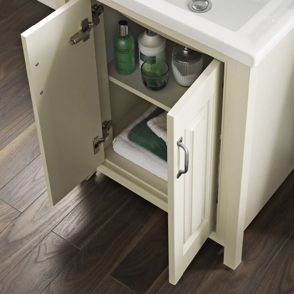 Chiltern 600mm Traditional Ivory Freestanding Vanity Basin Cabinet