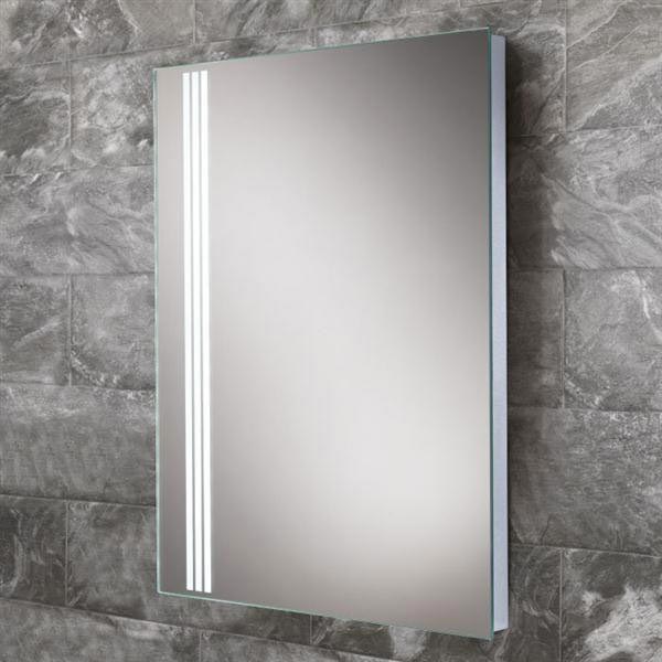 Amber Portrait or Landscape LED back-lit mirror & three illuminated strips 700 x 500 x 40