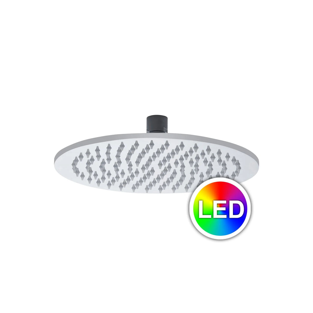 8" Round Bathroom Chrome 3 Colour Led Rainfall Stainless Steel Shower Head