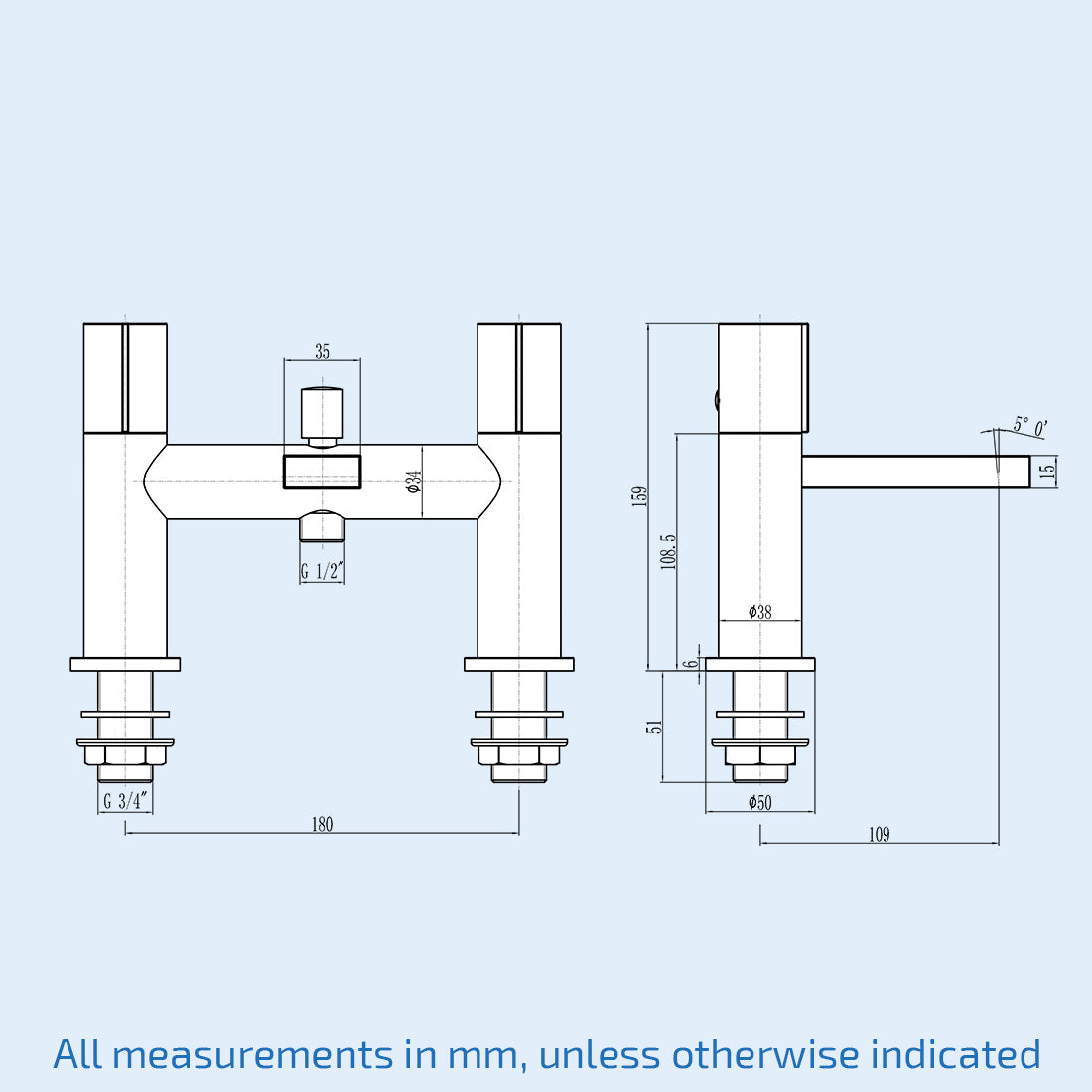 Arte Deck Mounted Handleless Bath Shower Mixer Matt Black With Handset And Adjustable Holder