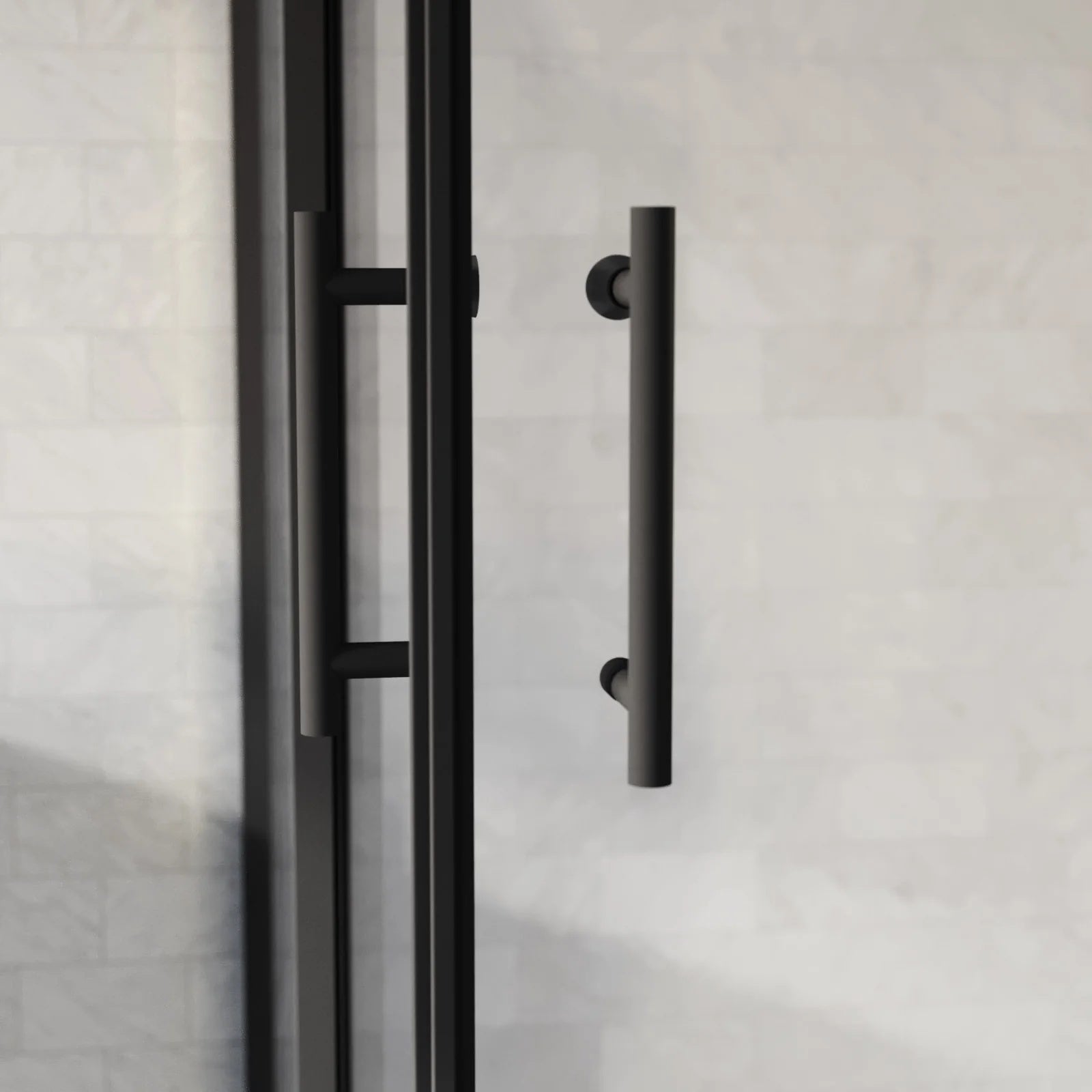 800mm Matte Black Corner Shower Enclosure With 800mm Slate Grey Shower Tray