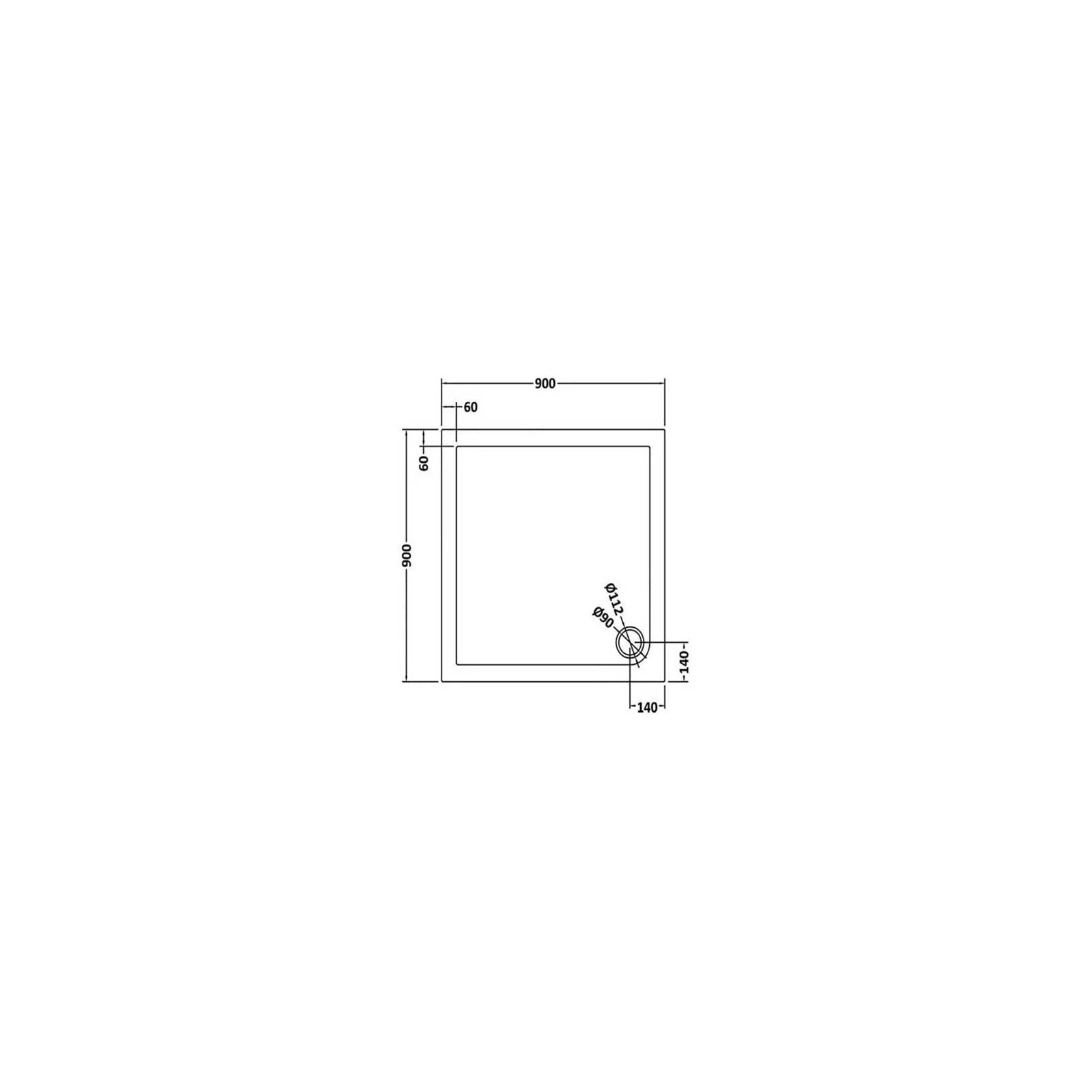 900mm Matte Black Corner Shower Enclosure With 900mm Slate Grey Shower Tray