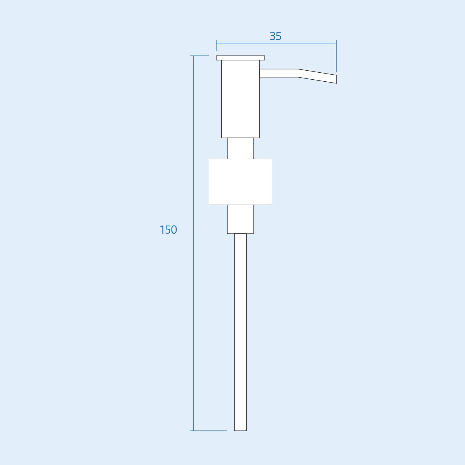 Soap Dispenser Liquid Replacement Pump Head White