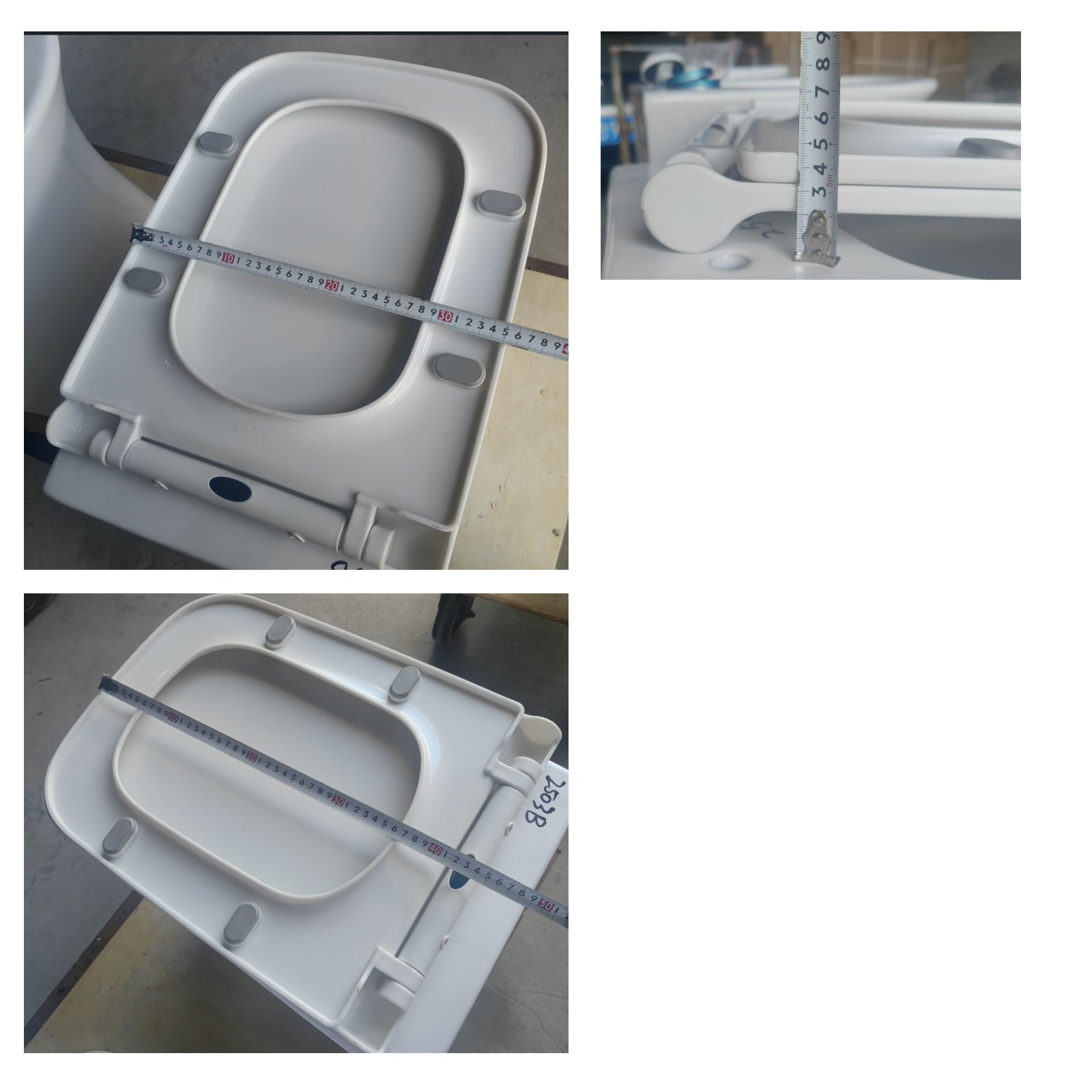 Square Shaped Quick Release Soft-Close Toilet Seat White