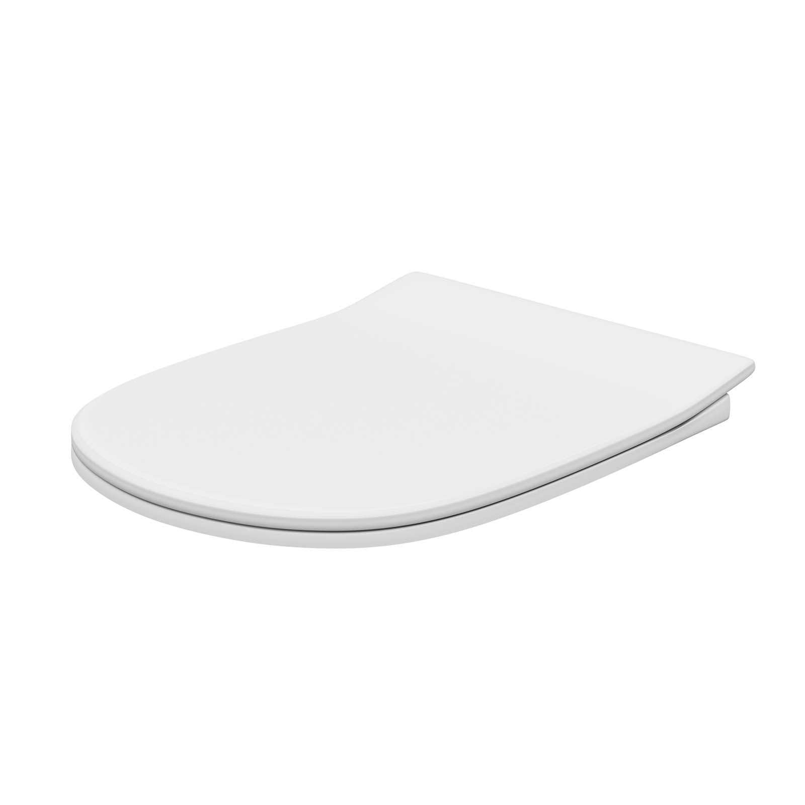 White toilet seat on a white background