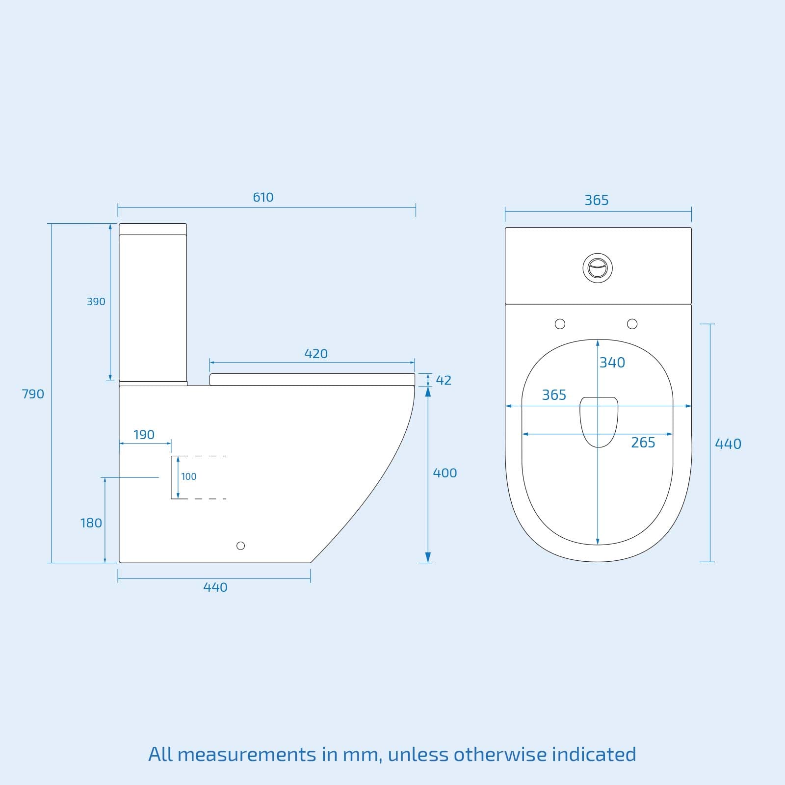 Nanuya White 600mm Wall Hung 2 Drawer Vanity Cabinet Unit & Close Coupled Toilet
