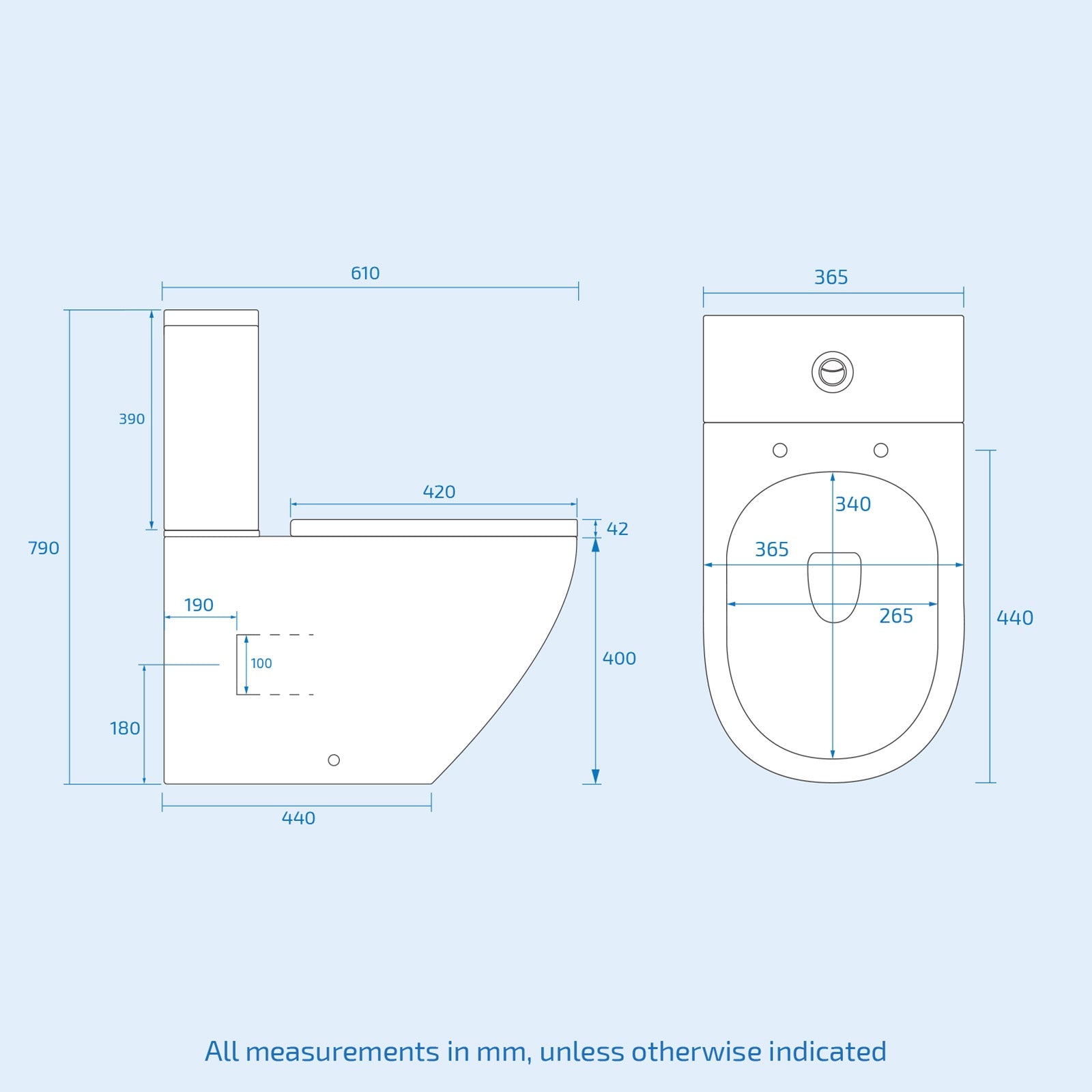 Afern 600mm Vanity Basin Unit & Rimless Close Coupled Toilet Grey