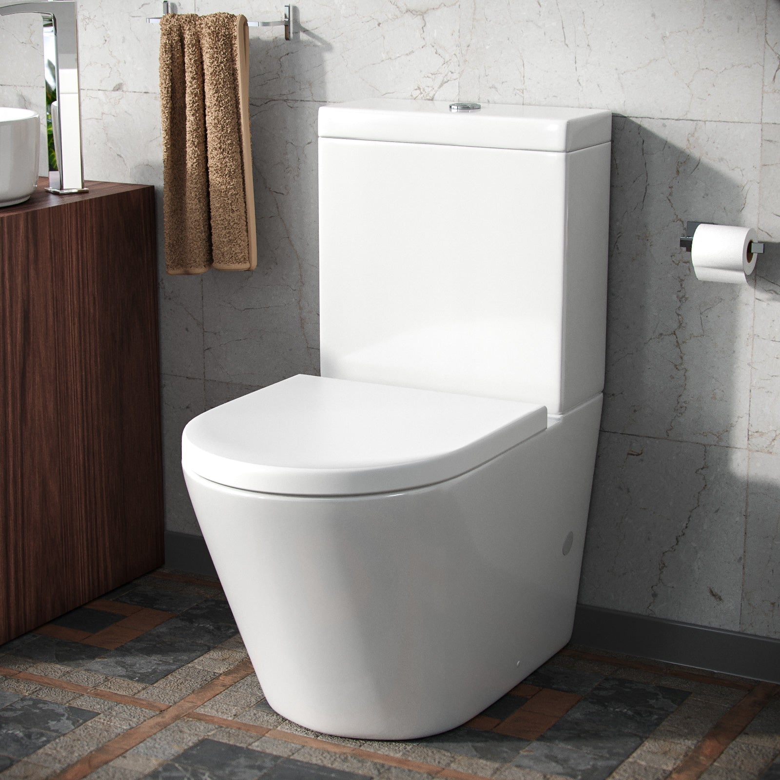 Magus Rimless Close Coupled Toilet with Soft Closing Seat