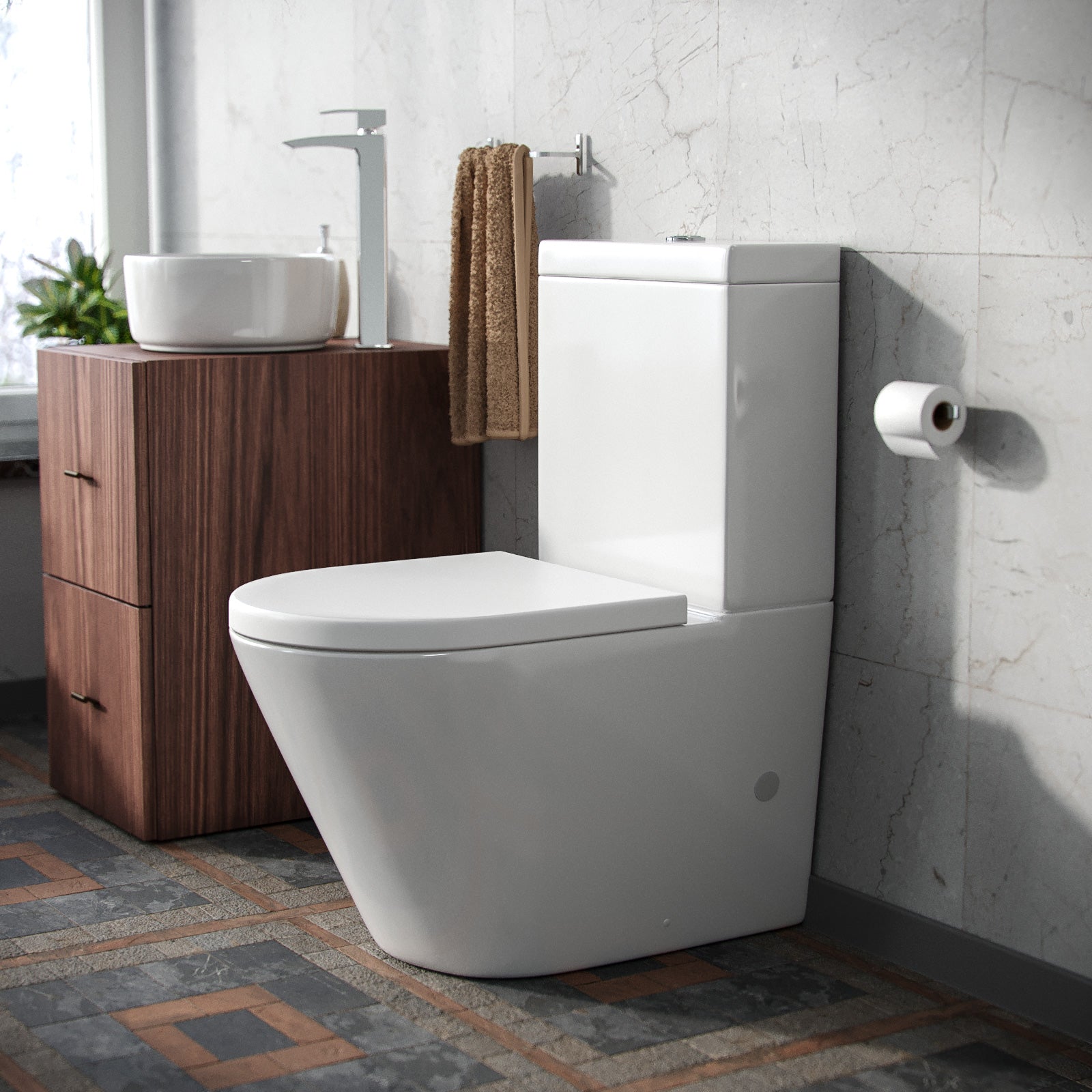Magus Rimless Close Coupled Toilet with Soft Closing Seat