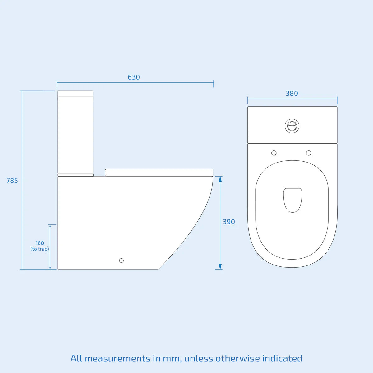 Alaska 500mm Wall Hung Vanity with Close Coupled Toilet Matte Grey