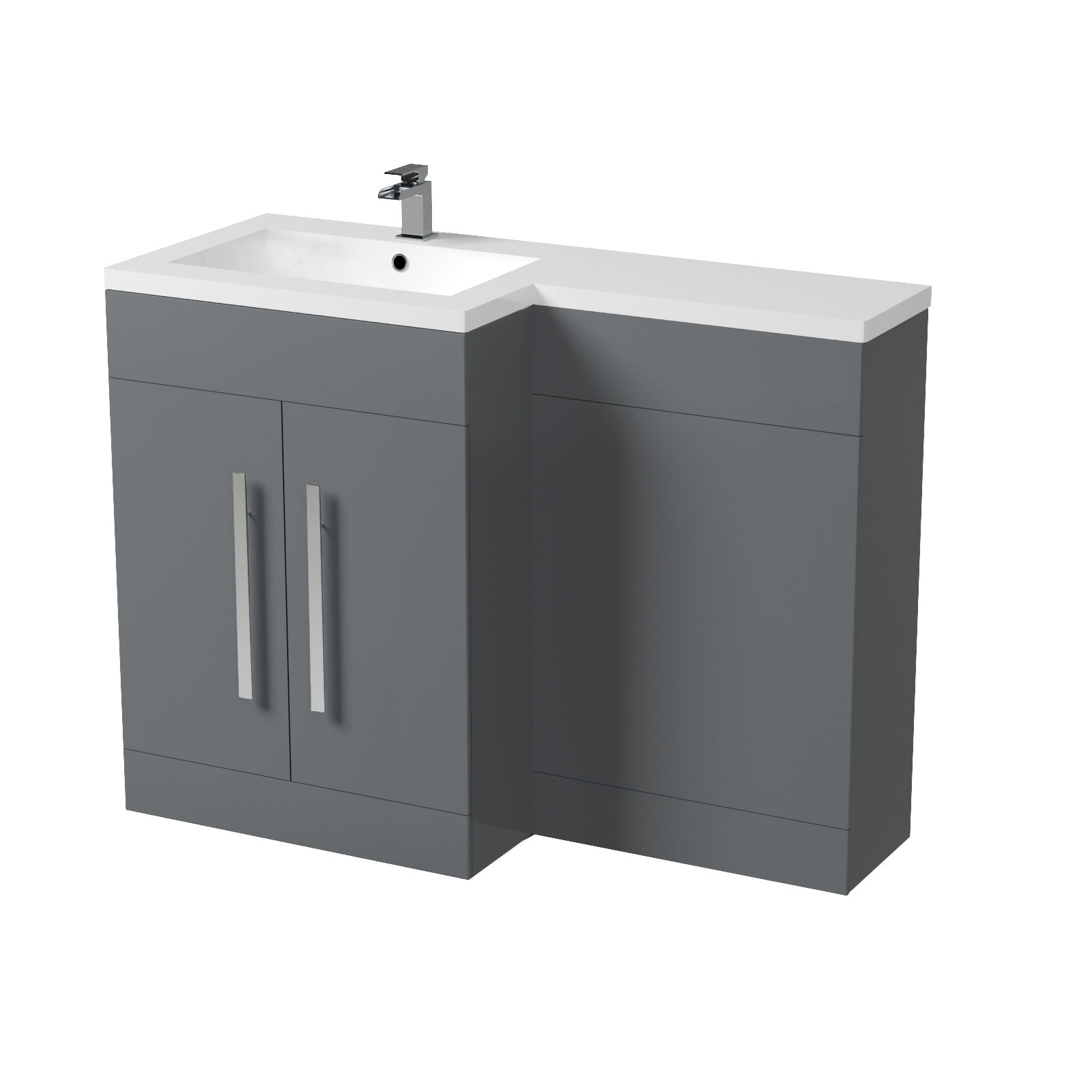 Aric 1100mm Grey Bathroom Basin Combination Vanity Unit