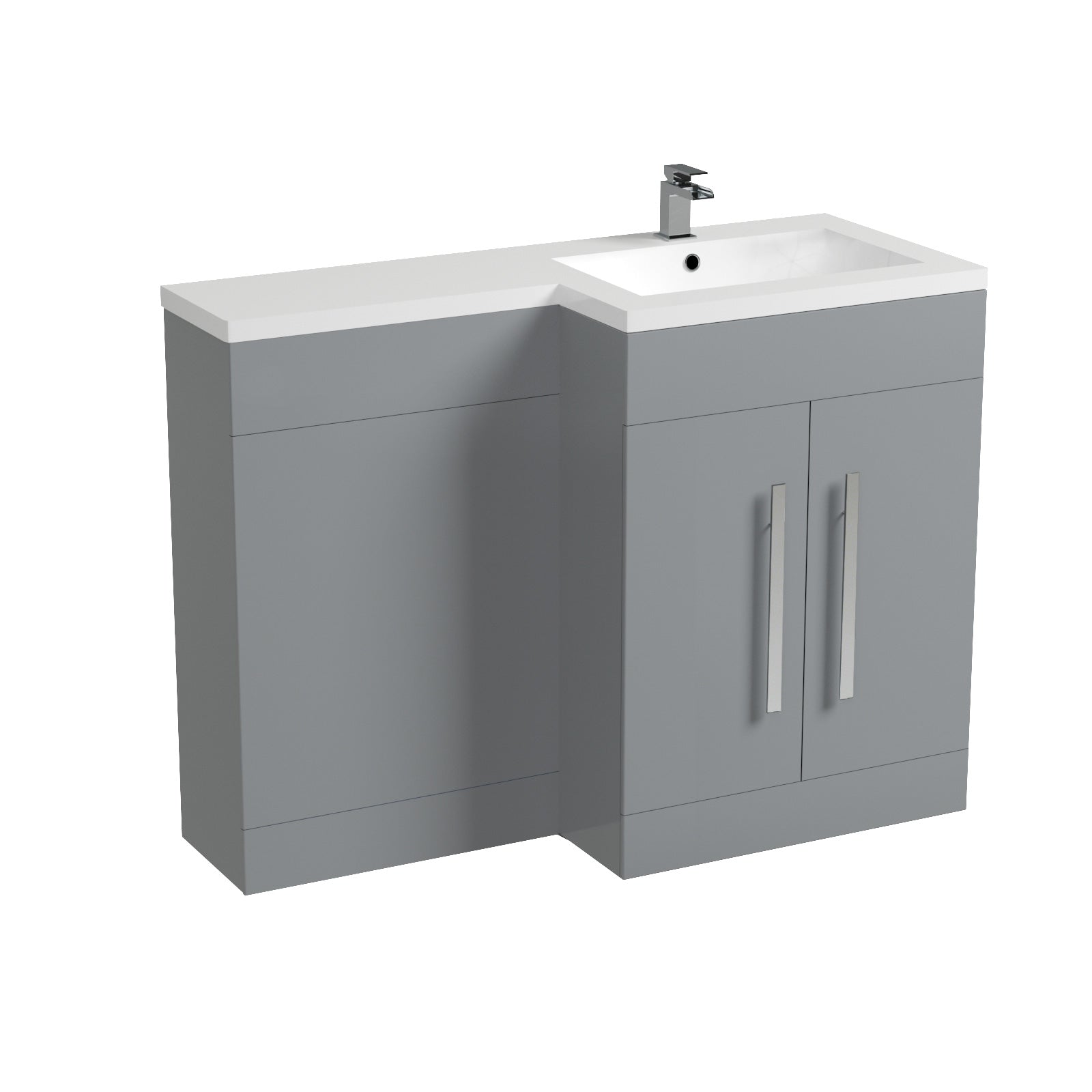 Aric 1100mm Vanity Basin & WC Unit Grey